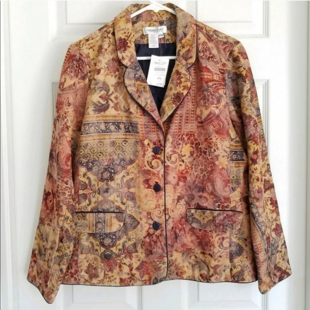 NWT Coldwater Creek Jacket Floral Blazer C…